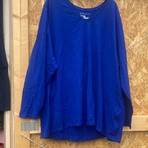 Just My Size Royal Blue Long Sleeve Top